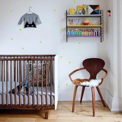 Girls and boys oeuf NYC cot bed in walnut