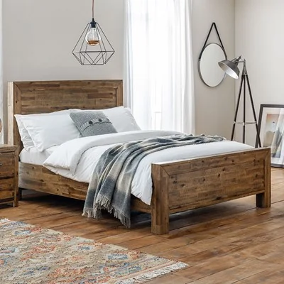 Hoxton solid acacia bed frame