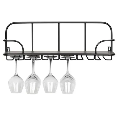 Hugo shelf with wine glass rack