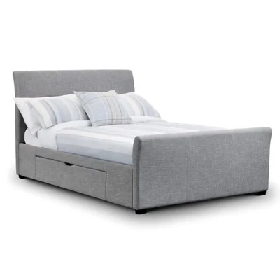 Julian bowen capri king fabric grey bed