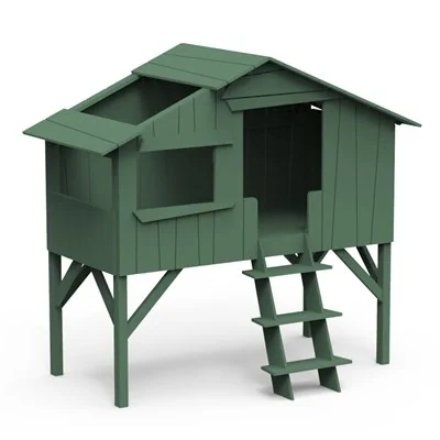 Jungle green kids treehouse single cabin bed from mathy by bols