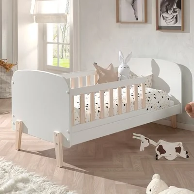 Kiddy toddler bed in white and oak