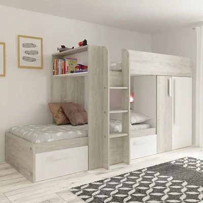 Kids avenue barca bunk bed in white