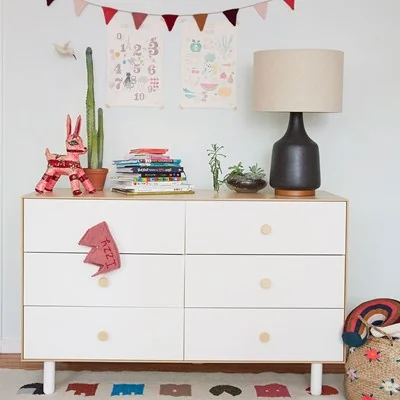 Kids bedroom storage from oeuf NYC