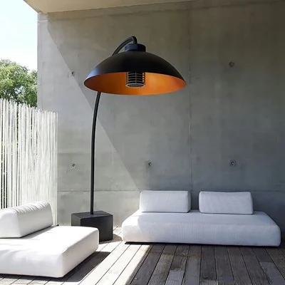 Stylish dome patio heater and light