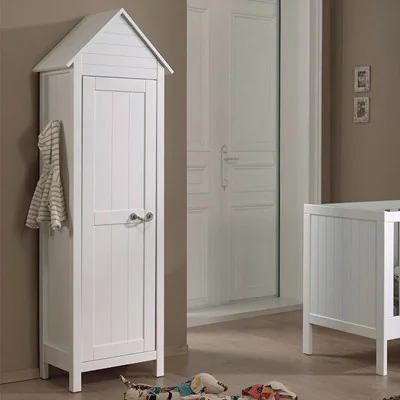 Lewis white single wardrobe