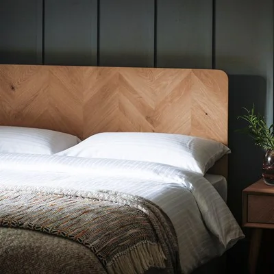 Light wooden stylish headboard