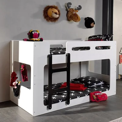 Lucca cool kids bunk bed in white and black