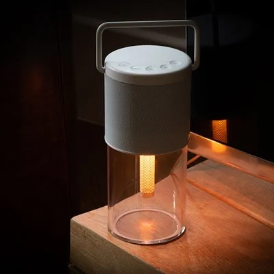 Mantle wireless speaker with light