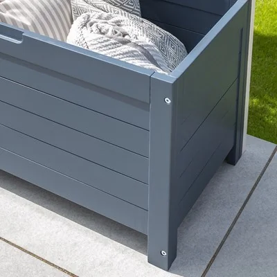 Modern garden bench for storage