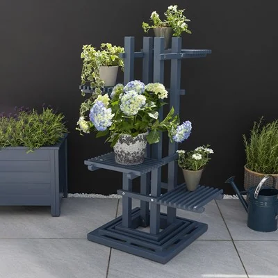 Modern quirky dark garden plant stand
