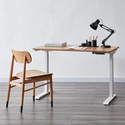 Oak and white apollo 2 smart height adjustable desk