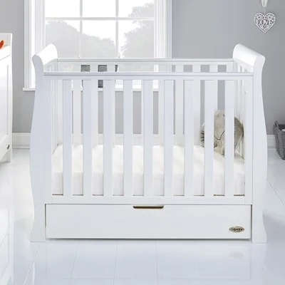 Obaby space saver baby cot in white