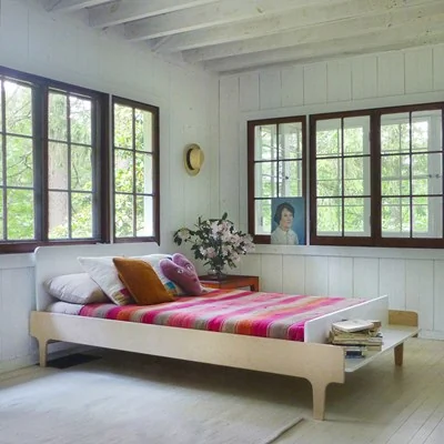 Oeuf river full bed in white and birch