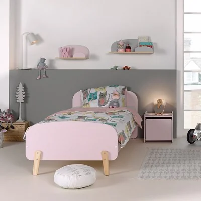 Old pink kiddy childrens bed