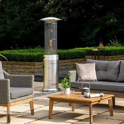 Pacific lifestyle outdoor heater in stainless steel