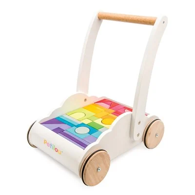 Petilou rainbow building blocks walker toy