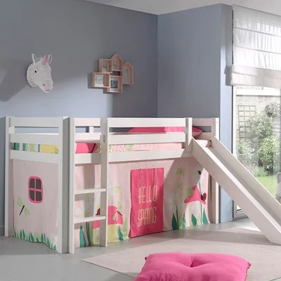 Pino mid sleeper with slide spring curtain