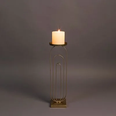 Proa medium candle holder in gold