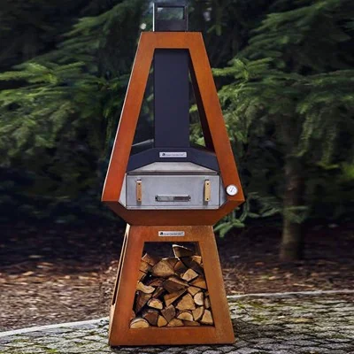 Quan garden art gourmet outdoor pizza oven and log store