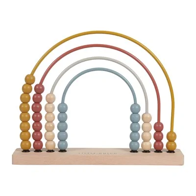 Rainbow abacus counting arch with wooden balls
