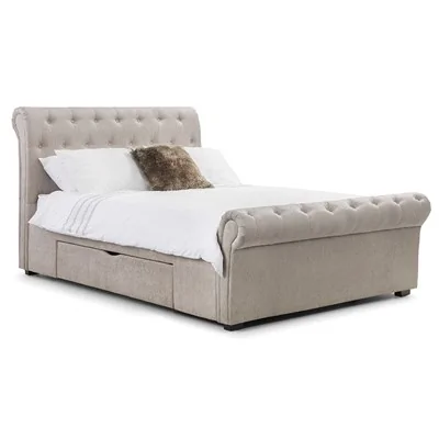 Ravello mink storage bed with 2 drawers