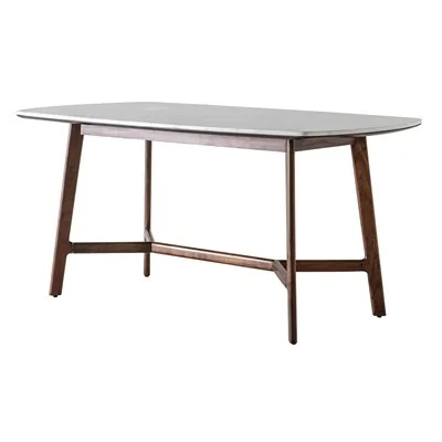 Rectangular solid wooden kitchen table