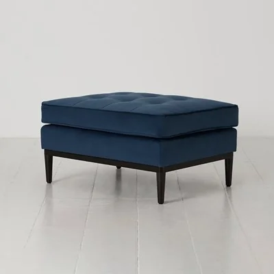 Royal blue stylish ottoman footstool