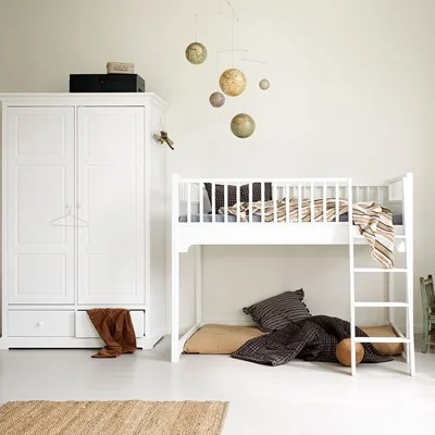 Seaside white junior loft bed from oliver furniture