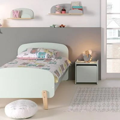 Wooden nightstand in green