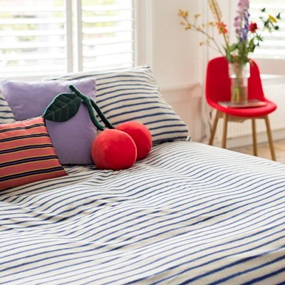 Snurk breton knitted stripe bedding set