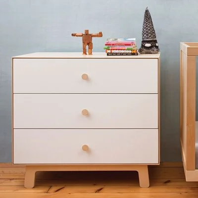 Sparrow white and birch wooden nursery storage