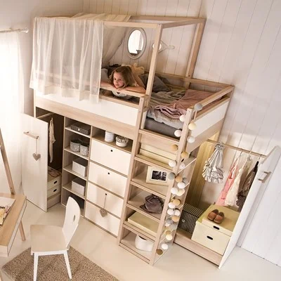 Spot storage high sleeper bed