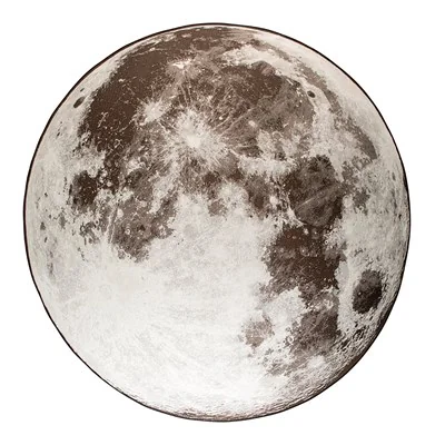 Stone grey moon round outdoor rug with moon design from zuiver