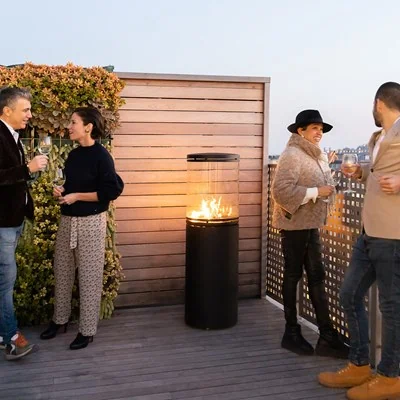 Stylish garden heater from le feu