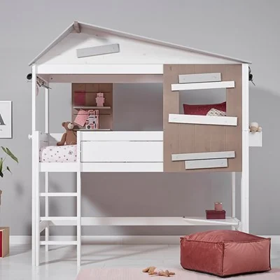 Hideout white kids mid sleeper semi high bed