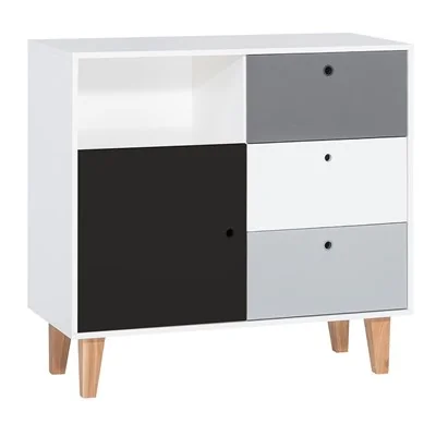 Vox concept chest of drawers with black detail