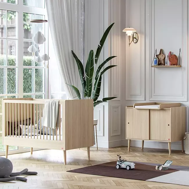 Vox retro 2 piece nursery set in oak effect