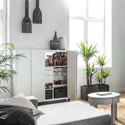Vox simple white drinks cabinet