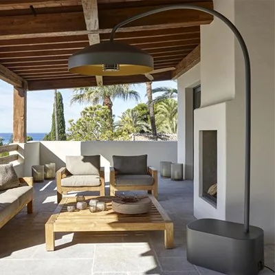 Weatherproof aluminium unique garden heater and lamp