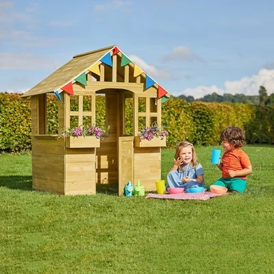 Wooden kids play house with windows