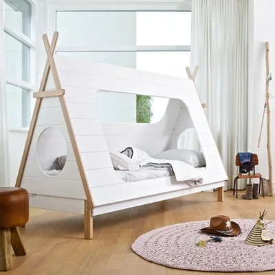 Woood kids teepee cabin bed