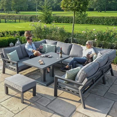 Garden shape sofa rising table set