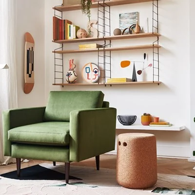 Swyft armchair velvet green