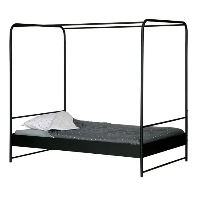 Black-Four-Poster-Kids-Bed