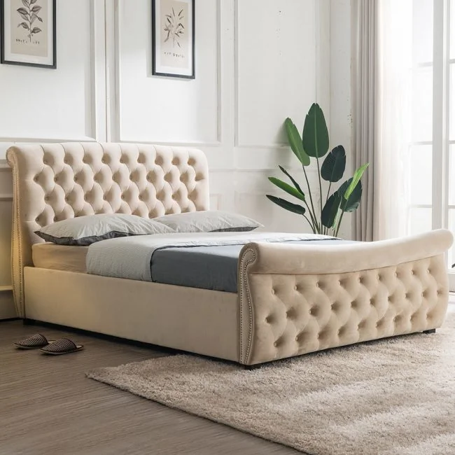 Lucinda-Upholstered-Side-Ottoman-Bed