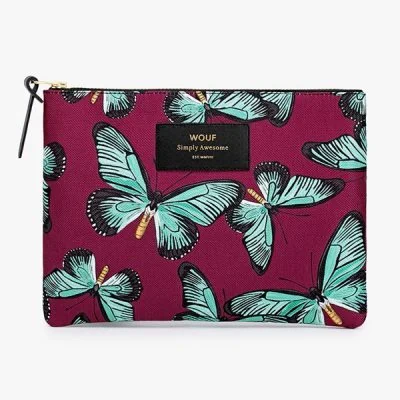 Makeup-Bag-with-Burgundy-and-Blue-Butterfly-Pattern