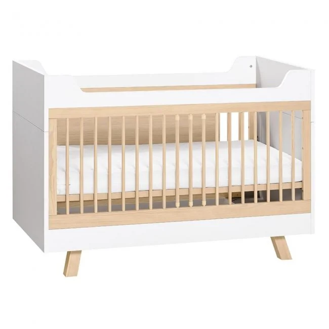 Modern-White-and-Oak-Effect-Vox-4You-Baby-Cot-Bed