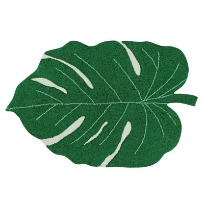 Monstera-Leaf-Green-Washable-Rug