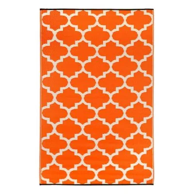 Tangier-Orange-and-White-Outdoor-Rug